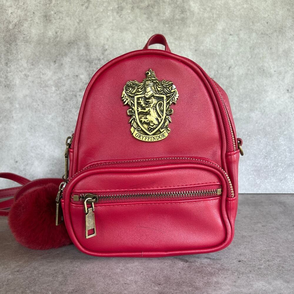 Universal Studios Harry Potter Gryffindor crest logo mini backpack faux leather